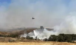 Çanakkale'de tarım arazisinde yangın çıktı