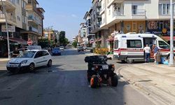 Otomobilin çarptığı ATV sürücüsü yaralandı