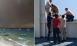 Çanakkale Boğazı duman altında kaldı, vatandaşlar deniz yoluyla tahliye edilmeye başlandı