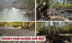 Üzümdere Irmağı kuraklığa yenik düştü