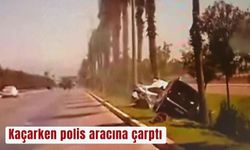 Kaçarken polis aracına çarptı