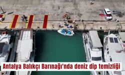 Antalya Balıkçı Barınağı'nda deniz dip temizliği