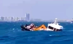 İstanbul'da kuvvetli fırtına tekneyi batırdı