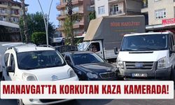 Manavgat’ta korkutan kaza kamerada!