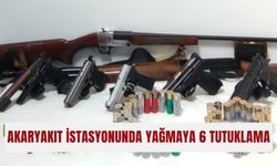 Akaryakıt istasyonunda yağmaya 6 tutuklama