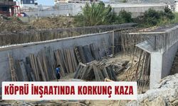 Köprü inşaatında korkunç kaza