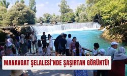 Manavgat Şelalesi’nde şaşırtan görüntü!