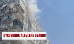 Uykusunda alevlere uyandı!