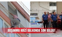 Boşanma krizi balkonda son buldu!