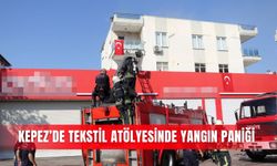 Kepez’de tekstil atölyesinde yangın paniği
