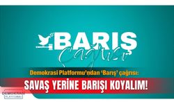 Demokrasi Platformu’ndan ‘Barış’ çağrısı:  Savaş yerine barışı koyalım!