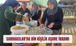 Sarıhacılar'da bin kişilik aşure ikramı