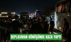 Antalyaspor taraftar otobüsü, deplasman dönüşünde kaza yaptı