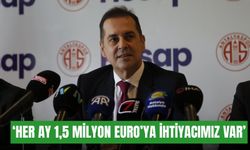 Rıza Perçin: Her ay 1,5 milyon Euro’ya ihtiyacımız var