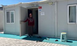Yangın sonrası kurulan konteynır kentte rahat ve güvenli hayat