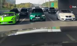 Trafiği birbirine katan 6 maganda kamerada