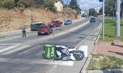 Manavgat'ta otomobil ile motosiklet çarpıştı