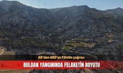 Buldan yangınında felaketin boyutu havadan görüntülendi