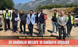 Elmalı-Finike yolu hızla devam ediyor...
