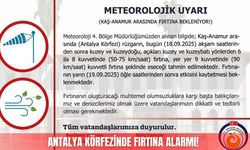 Antalya Körfezinde fırtına alarmı! Bodrum’dan Anamur’a etkili olacak