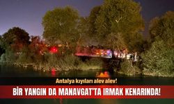 Bir yangın da Manavgat’ta ırmak kenarında!