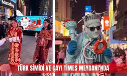 Türk simidi ve çayı Times Meydanı'nda