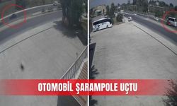 Otomobil şarampole uçtu