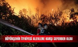 Büyükşehir itfaiyesi alevlere karşı seferber oldu