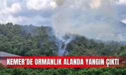 Kemer’de ormanlık alanda yangın çıktı