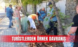Manavgat'ta turistlerden örnek davranış