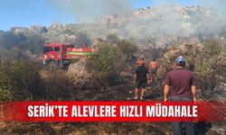 Serik’te alevlere hızlı müdahale