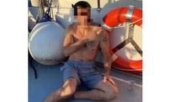 Hapis cezası ile aranıyordu, Yunan adasına yüzerek kaçmaya çalışırken yakalandı