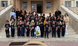 İlkokul öğrencilerinden zeytin hasatı