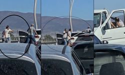 Trafikte yaşanan kürekli kavga