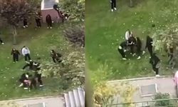 Lise öğrencileri birbirine girdi: Tekmeler havada uçuştu