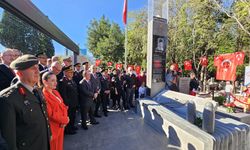 Topçu Yüzbaşı Aker'in anıt mezarı açıldı