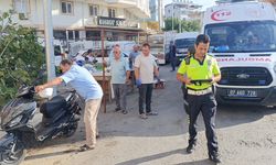 Devrilen motosikletin sürücüsü yaralandı
