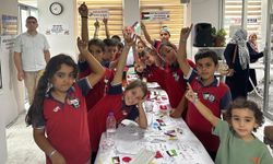 Gazipaşa'da Filistinli çocuklar için resim etkinliği