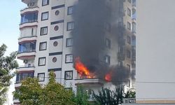 9 katlı binada yangın paniği