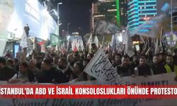 İstanbul'da ABD ve İsrail Konsoloslukları önünde protesto