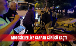 Motosikletliye çarpan sürücü kaçtı