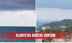 Alanya'da denizde hortum
