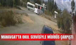 Manavgat'ta okul servisiyle midibüs çarpıştı