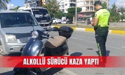 Alkollü sürücü kaza yaptı