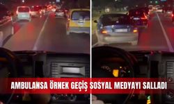 Ambulansa örnek geçiş sosyal medyayı salladı