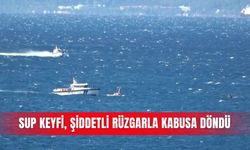 SUP keyfi, şiddetli rüzgarla kabusa döndü