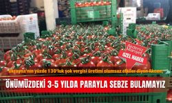 Ukrayna'nın yüzde 130'luk şok vergisi üretimi olumsuz etkiler diyen Akcan; Önümüzdeki 3-5 yılda parayla sebze bulamayız