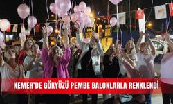 Kemer’de gökyüzü pembe balonlarla renklendi