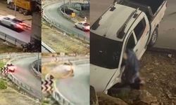 Tünel çıkışı feci kaza kamerada: Kamyonet sürücüsü hayatını kaybetti