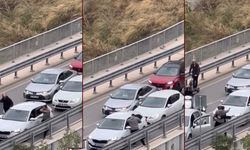 Trafikte sopalı kavga